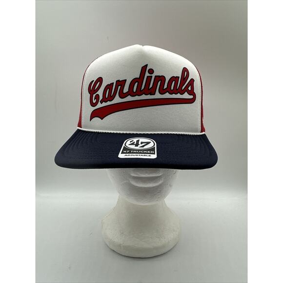 '47 Brand ST. LOUIS CARDINALS Script Trucker Mesh MLB Snapback Baseball Cap Hat - Picture 1 of 8